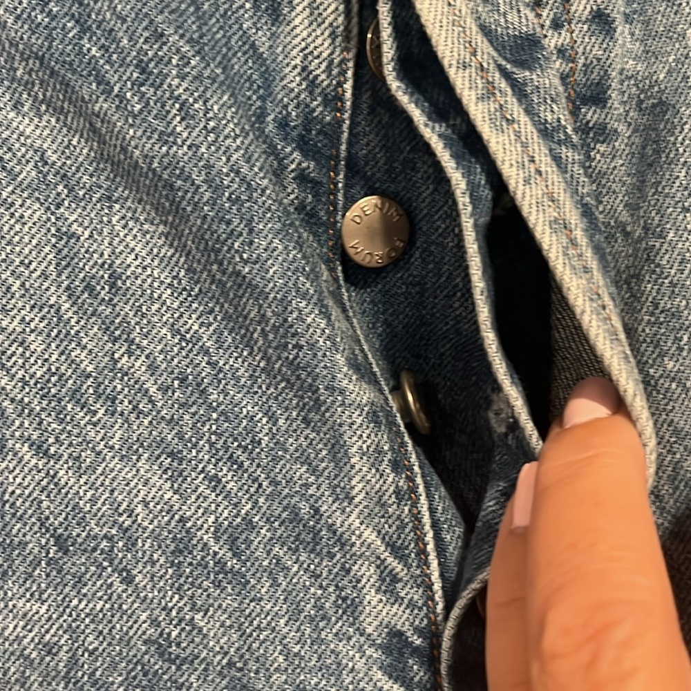 Aritzia Denim Forum Jeans Womens 31L The Patti Mid-Rise Straight 29”inseam - Picture 3 of 8
